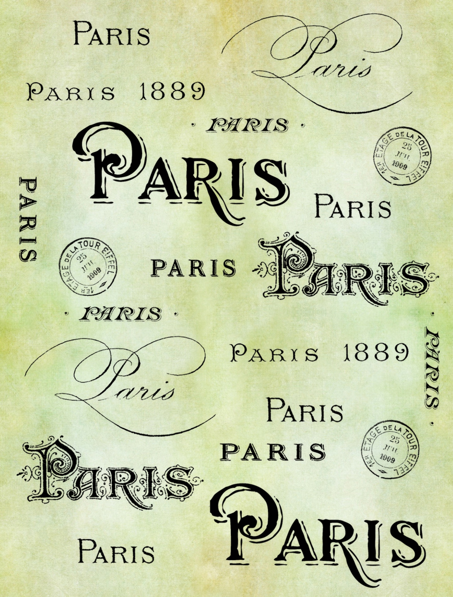 Paris,  Tipografija,  Vintage,  Spausdinti,  Šriftas,  Scenarijus,  Žodis,  Žodžiai,  Pašto Antspaudas,  Pašto Ženklai