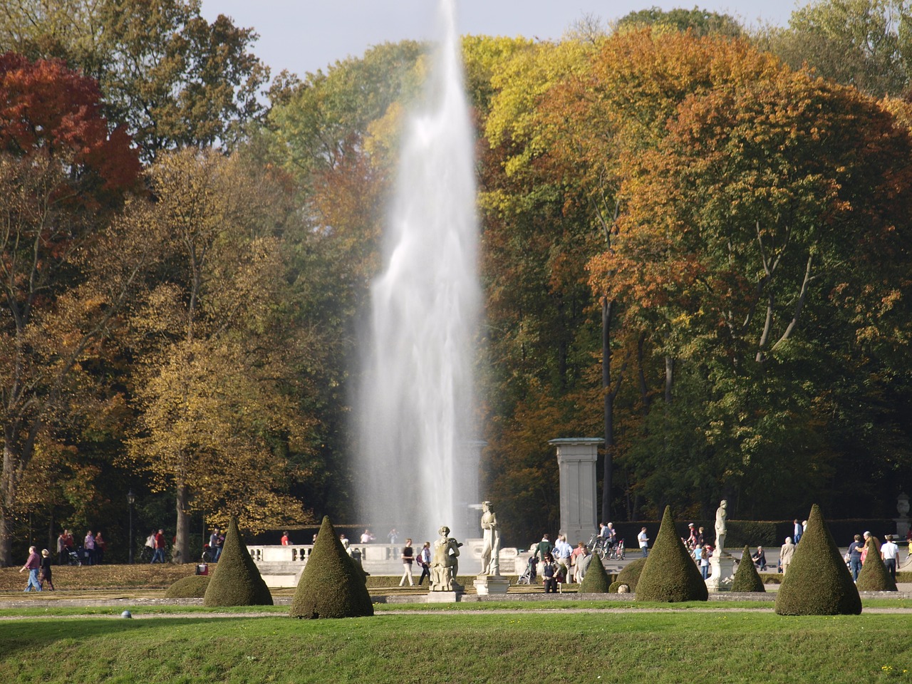 Parkas, Pilis, Gamta, Kraštovaizdis, Vanduo, Sodas, Statulos, Architektūra, Barokas, Vokietija