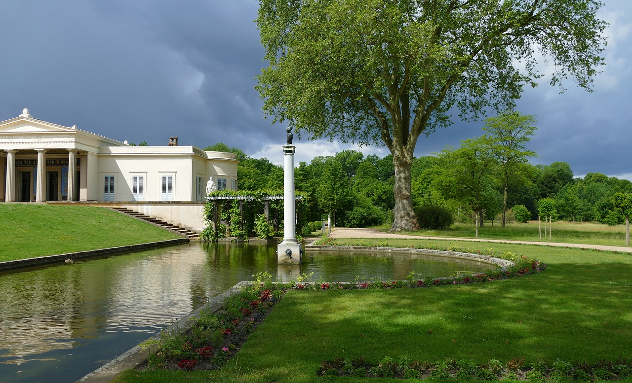 Parkas, Kraštovaizdis, Gamta, Potsdamas, Park Sanssouci, Vanduo, Pastatas, Istoriškai, Nemokamos Nuotraukos,  Nemokama Licenzija