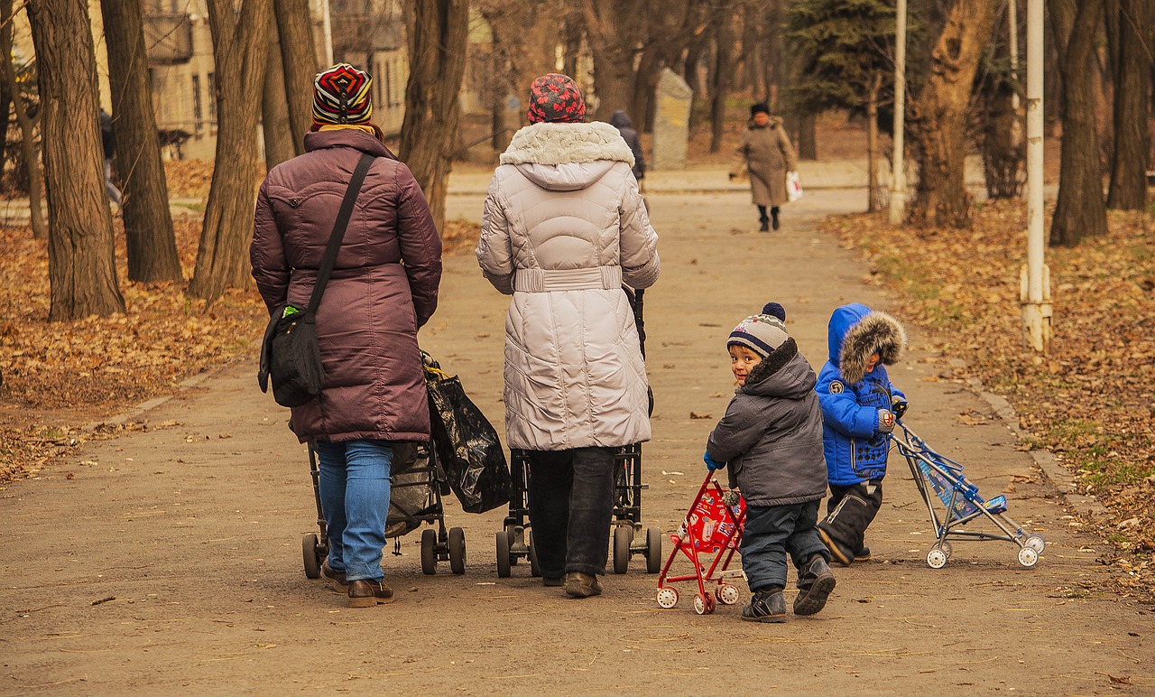 Parkas, Tėvai, Vaikai, Vežimėliai, Vaikščioti, Ruduo, Nemokamos Nuotraukos,  Nemokama Licenzija