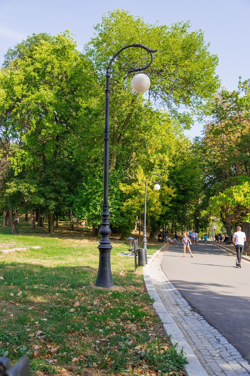 Parkas, Lempos Stulpas, Laikas, Gamta, Craiova, Romanija, Ežeras, Pavasaris, Laiptai, Pom