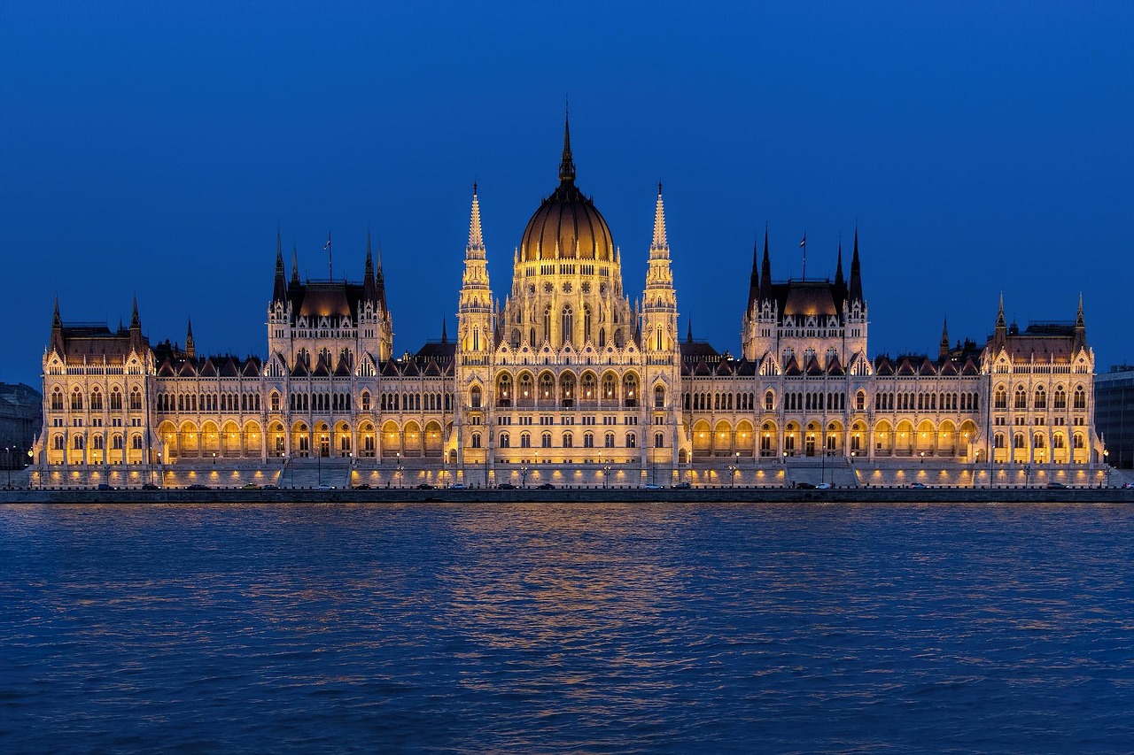 Parlamento Pastatas, Dusk, Architektūra, Vyriausybė, Miestas, Upė, Atspindys, Budapest, Vengrija, Danube