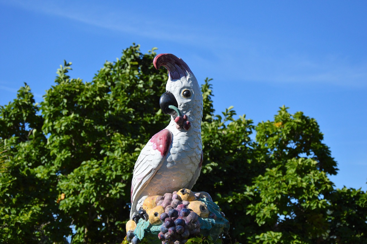 Papūga, Figūra, Deko, Gyvūnas, Apdaila, Paukštis, Paukščio Figūrėlė, Sodo Figūrėlės, Gartendeko, Keramika