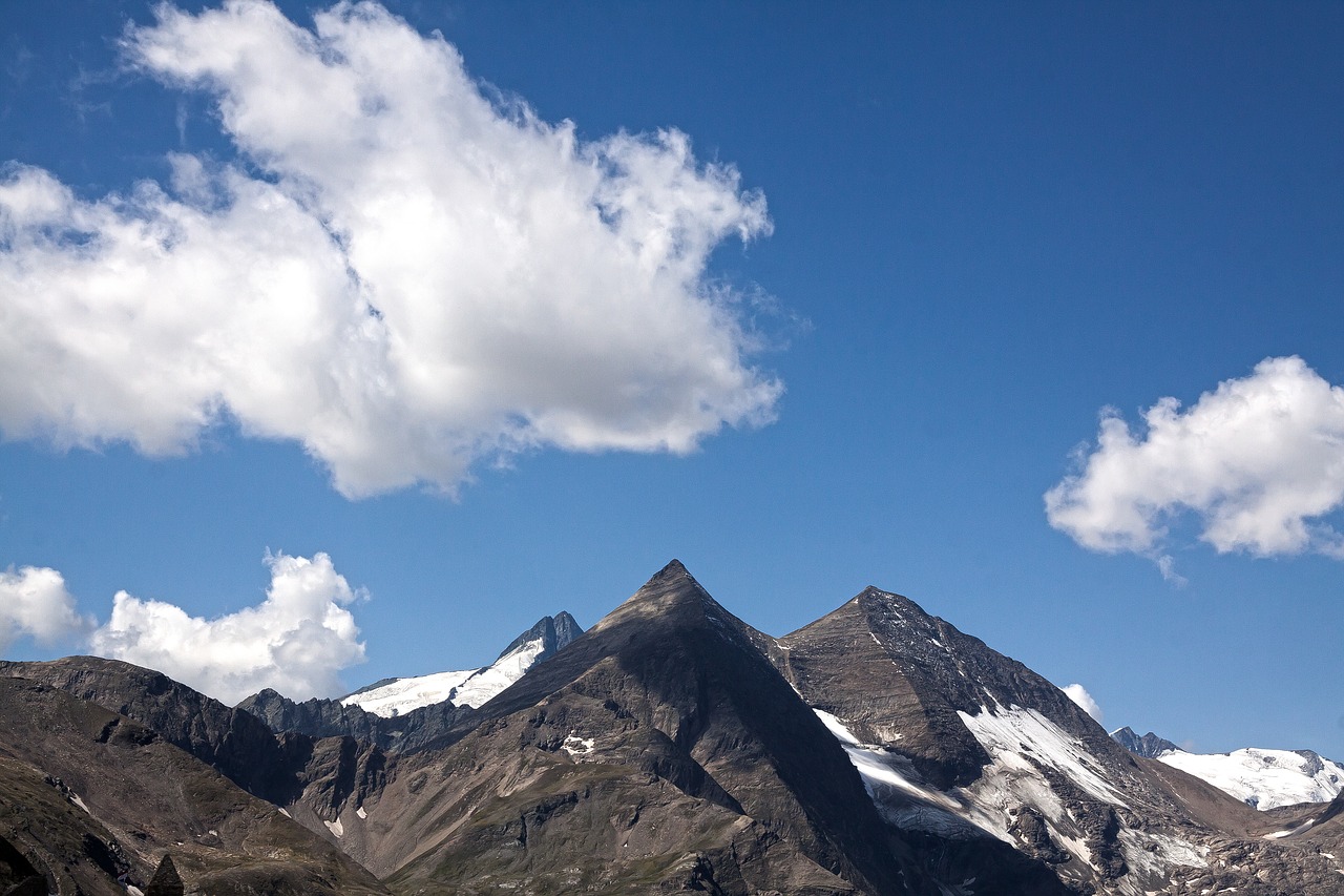 Praeiti, Aukštas Alpių Kelias, Grossglockner, Kalnai, Alpių, Austria, Debesys, Kraštovaizdis, Saulė, Sinnwelleck