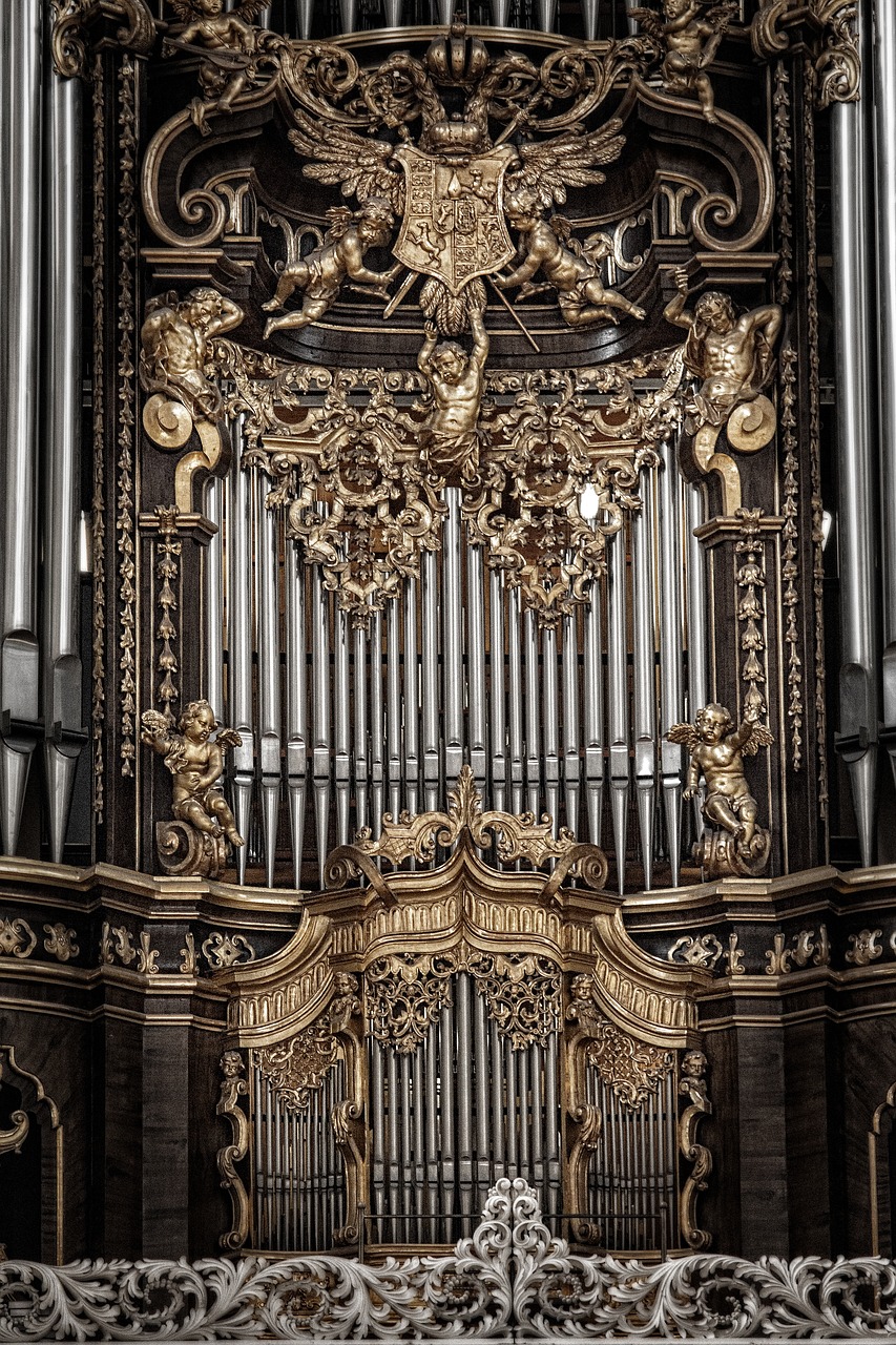 Passau, St Steano Katedra, Passauer Stephansdom, Organas, Auksinis, Freskos, Barokas, Organų Švilpukas, Dom, Nemokamos Nuotraukos