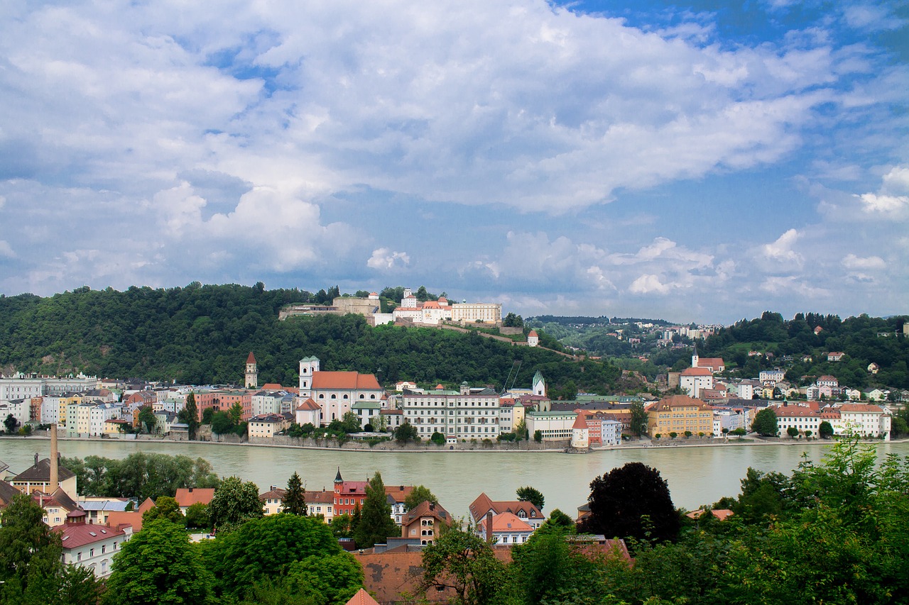 Passau, Danube, Pilis, Veste Oberhaus, Nemokamos Nuotraukos,  Nemokama Licenzija