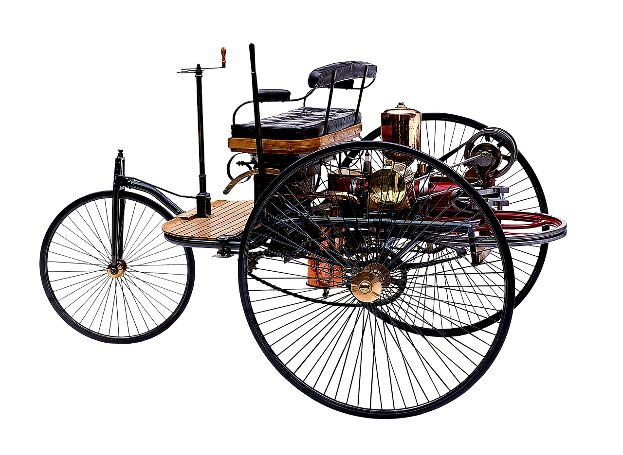 Patentas Automobilis, Benzas Ir Manheimas, 1886, Vokietija, Atleidžiami Ir Redaguojami, Oldtimer, Benz, Klasikinis, Senas, Senovinis Automobilis