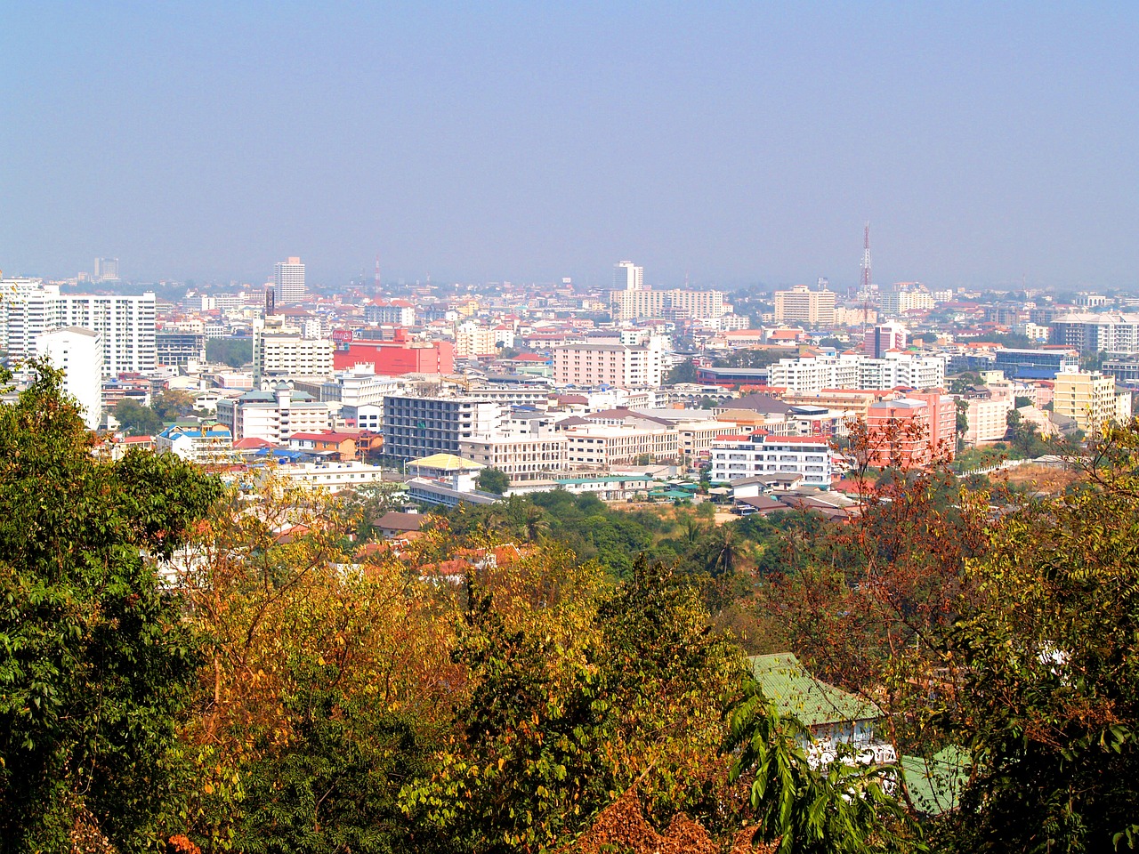 Pattaya, Tailandas, Papludimys, Kalnas, Centro, Saulės Šviesa, Gatvė, Kranto, Arka, Aišku