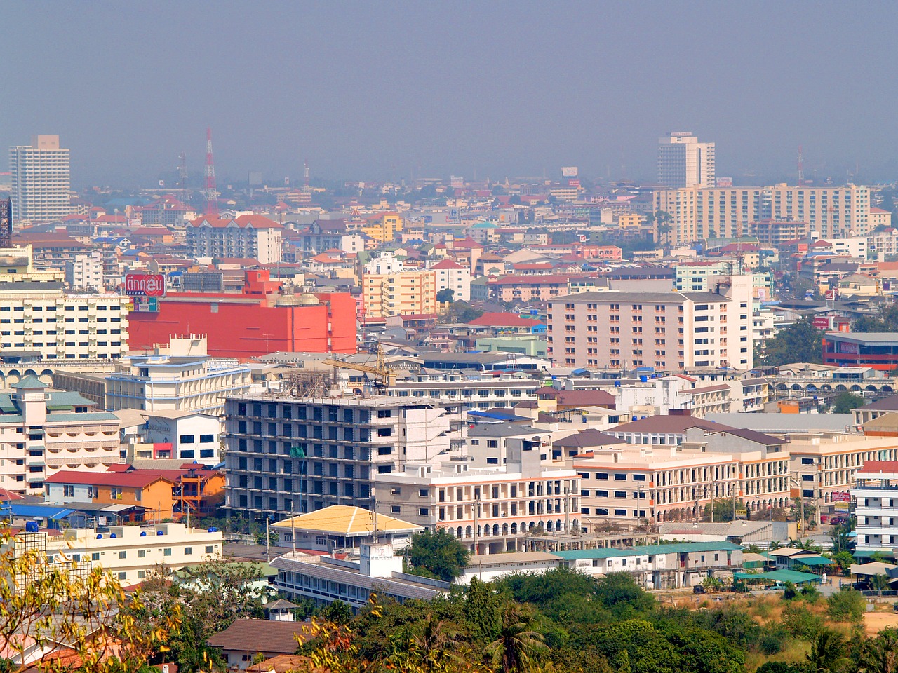 Pattaya, Tailandas, Papludimys, Kalnas, Centro, Saulės Šviesa, Gatvė, Kranto, Arka, Aišku