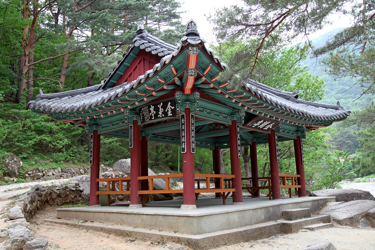 Paviljonas, Belvedere, Apskrities Leidimas, Architektūra, Korėjos Respublika, Korėja, Kraštovaizdis, Skulptūra, Tradicinis, Statyba