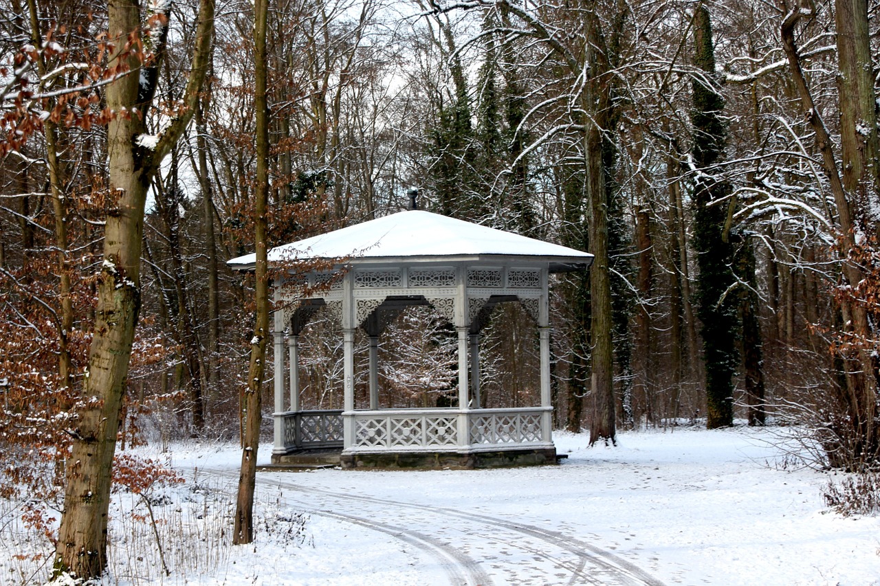 Paviljonas, Giraitė, Bamberg, Miškas, Žiema, Kraštovaizdis, Nemokamos Nuotraukos,  Nemokama Licenzija