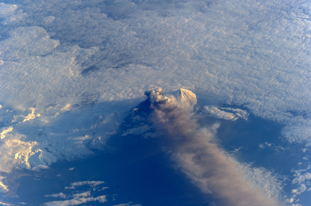 Pavlof Vulkanas, Išsiveržimas, Veikla, Tarptautinė Kosminė Stotis, Įgula, Alaska, Pusiasalis, Usa, Lava, Pelenų Debesis