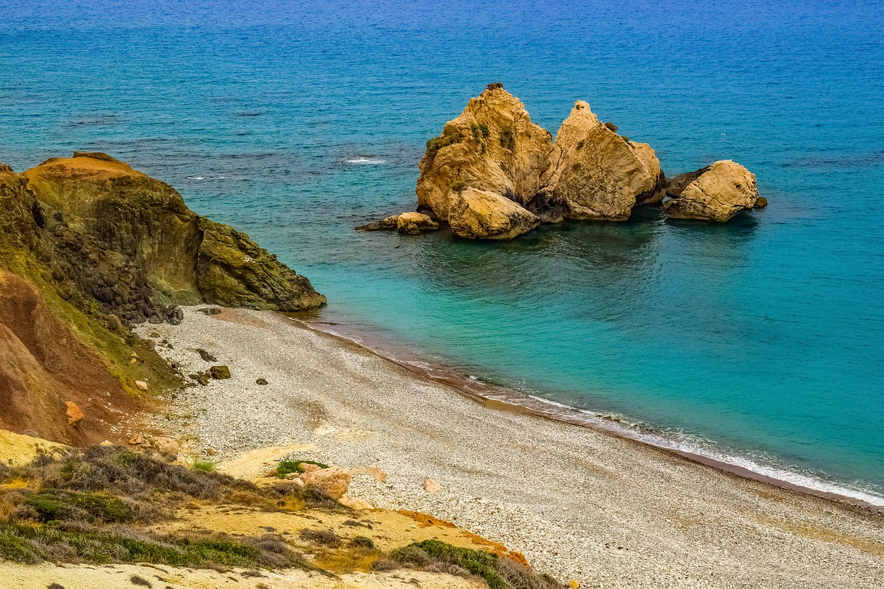 Pebble Beach,  Rokas,  Pobūdį,  Jūra,  Pakrantės,  Kraštovaizdis,  Akmuo,  Kouklia,  Kipras, Nemokamos Nuotraukos