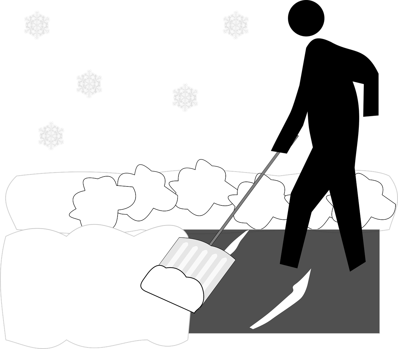 Pėsčiųjų, Kastuvas, Shoveling, Sniegas, Žiema, Nemokama Vektorinė Grafika, Nemokamos Nuotraukos,  Nemokama Licenzija