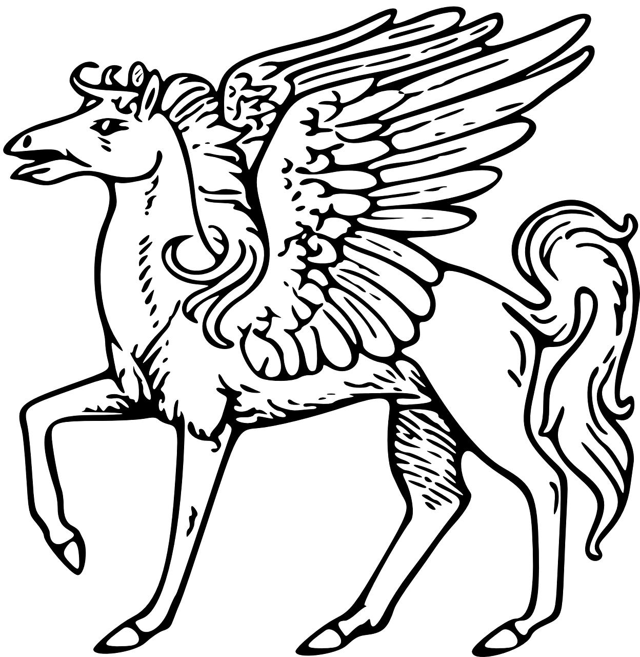 Pegasus, Mitologinis, Arklys, Sparnuotas, Mitas, Fantazija, Legenda, Pasaka, Skraidantis, Arkliai