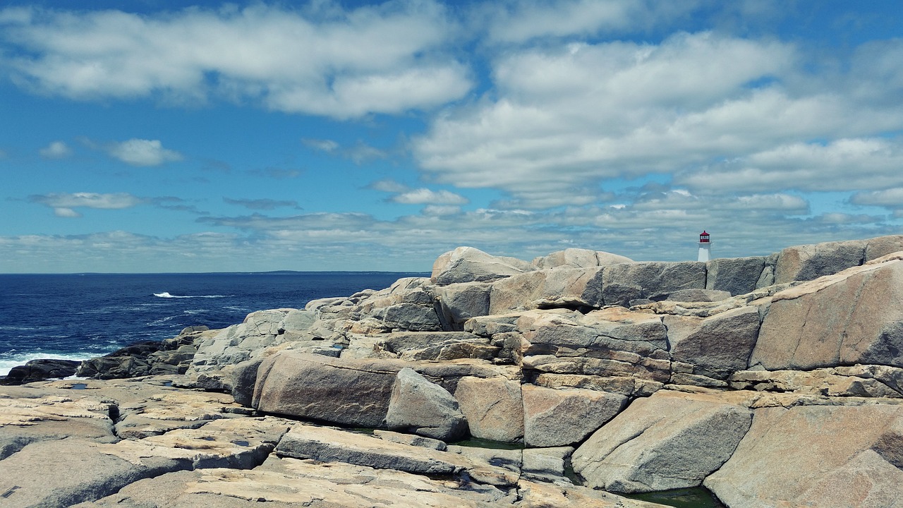 Peggys Cove, Švyturys, Naujoji Škotija, Phare, Nouvelle-Écosse, Rochas, Mer, Kanada, Paysage, Jūra