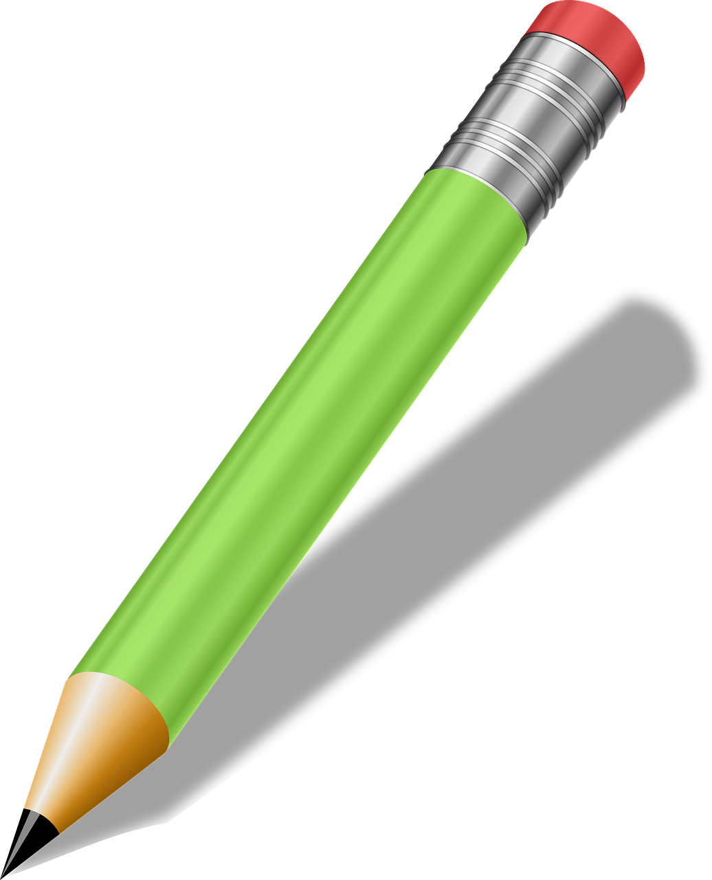 Pieštukas, Žalias, Rašymo Įrankiai, Mokyklos Ištekliai, Raštinės Reikmenys, Rašyti, Piešimas, Medinis, Aštrus, Trintukas