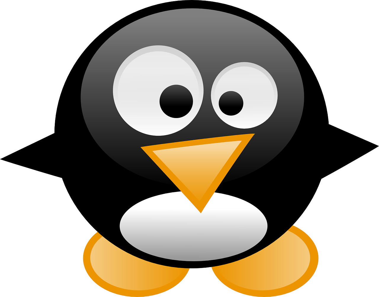 Pingvinas, Tux, Gyvūnas, Linux, Animacinis Filmas, Paukštis, Mielas, Juokinga, Komiksas, Nemokama Vektorinė Grafika