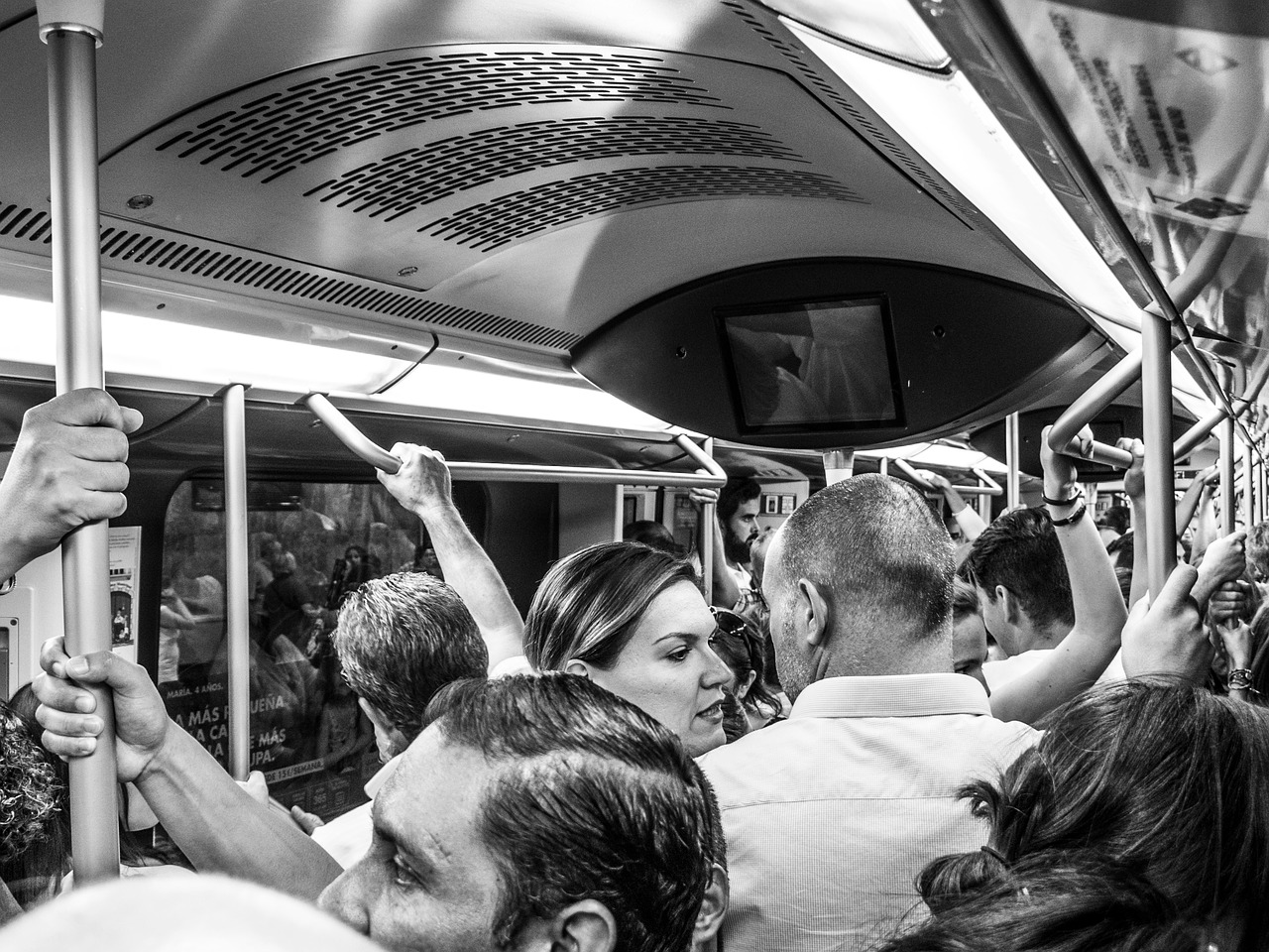 Žmonės, Metro, Madride, Našta, Įstrigo, Sielvartas, Baimė, Traukinys, Traukiniai, Transportas