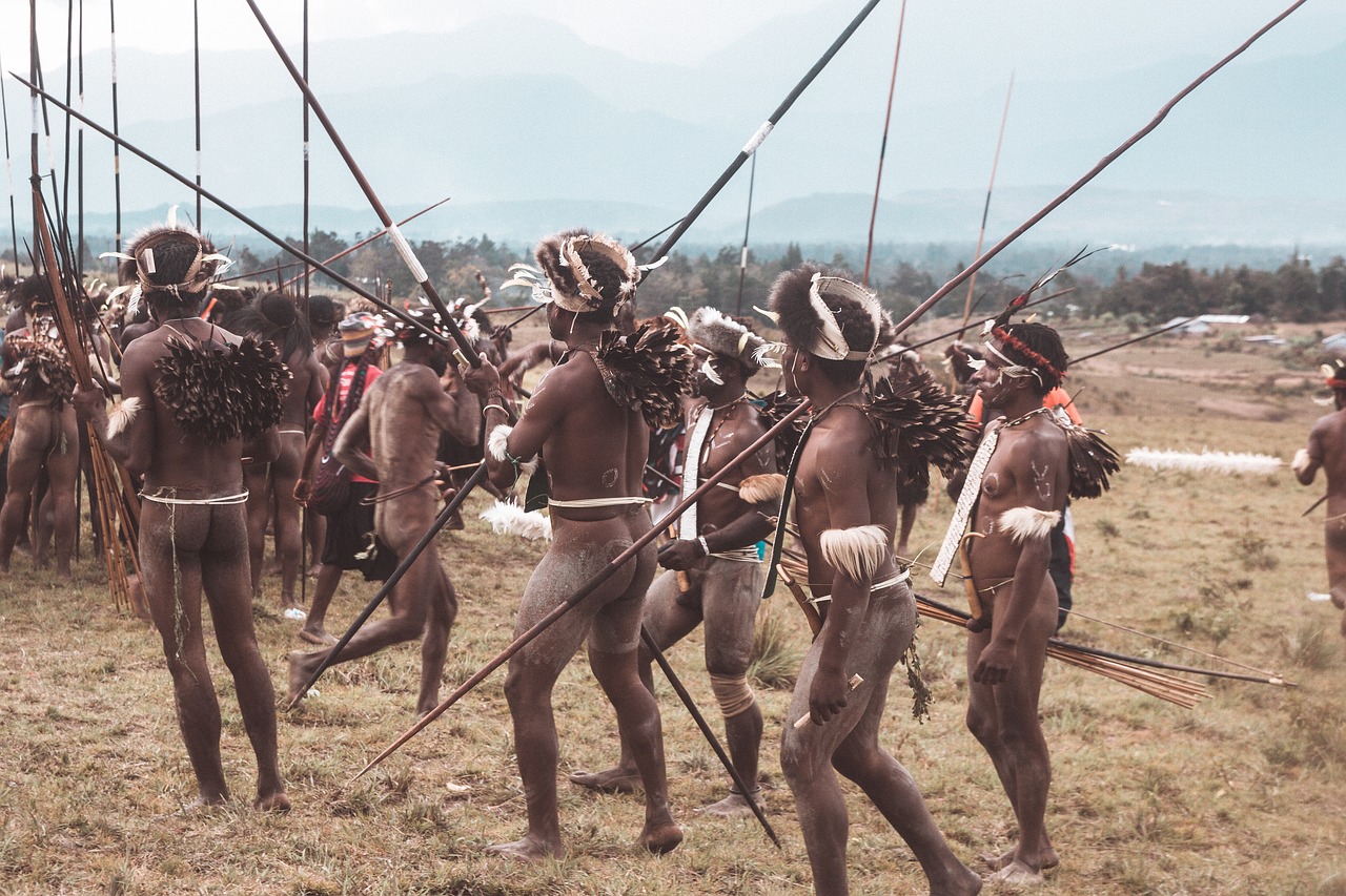 Žmonės,  Vyras,  Kariniai Žmonės,  Kariuomenė,  Karas,  Grupuoti Kartu,  Daug,  Tribal,  Papua,  Westpapua