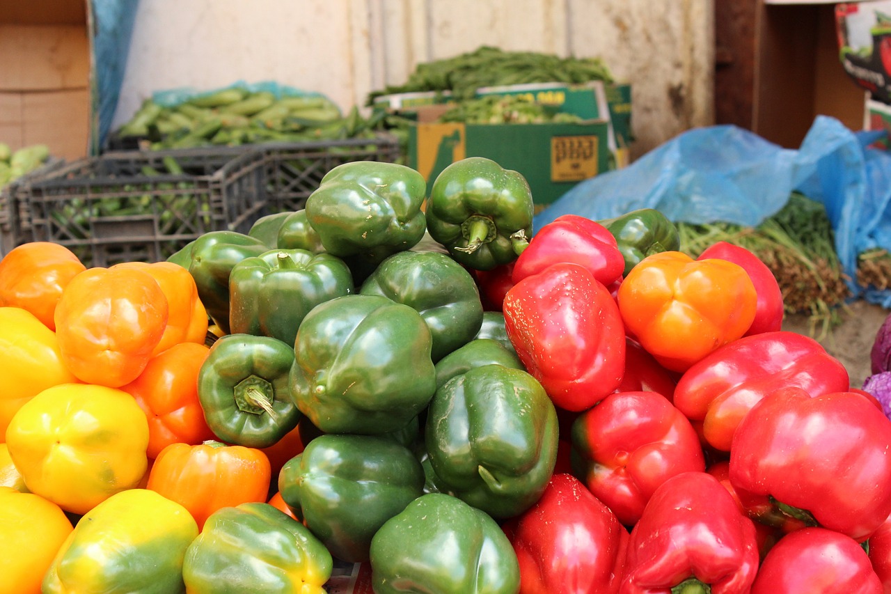 Pipirai, Raudona, Geltona, Žalias, Vegetariškas, Daržovių, Maistas, Spalva, Nemokamos Nuotraukos,  Nemokama Licenzija