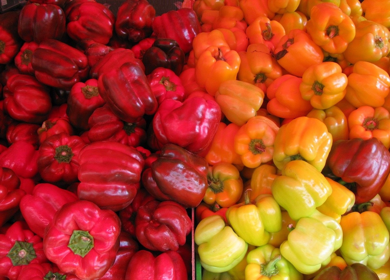 Pipirai, Capsicum, Daržovių, Raudona, Geltona, Maistas, Sveikas, Ekologiškas, Karštas, Nemokamos Nuotraukos