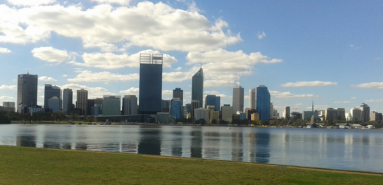 Perth, Australia, Miestas, Panorama, Dangoraižis, Miesto Panorama, Kelionė, Upė, Parkas, Vanduo