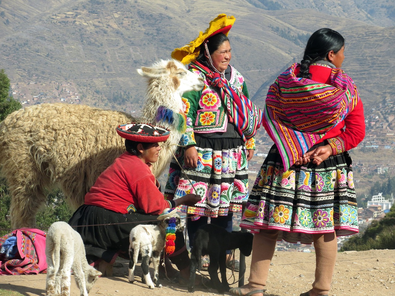 Peru, Peru, Kostiumas, Tradicinis, Cuzco, Andes, Cordillera, Lama, Alpaka, Etninis