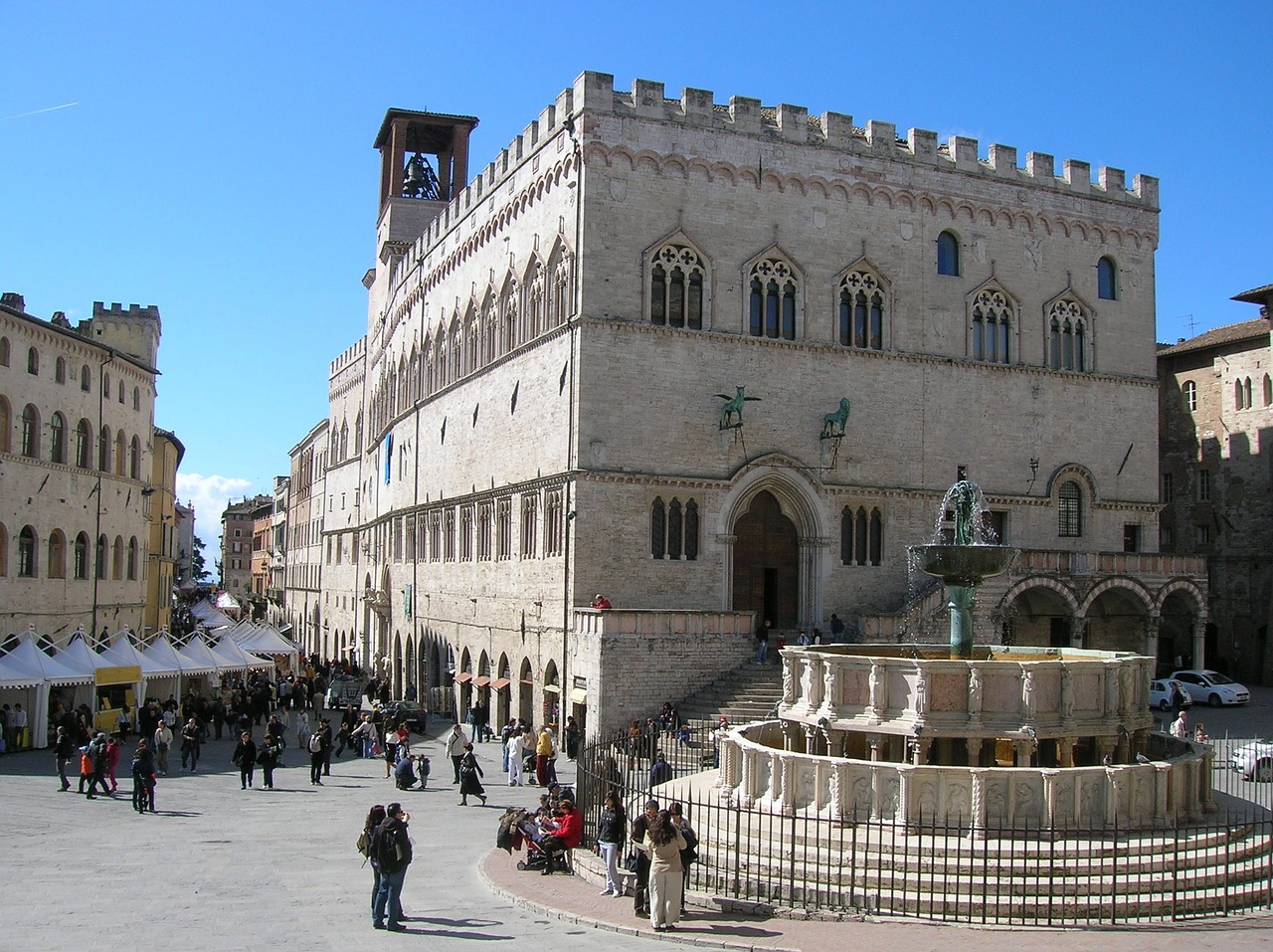 Perugia, Italy, Piazza, Miestas, Kelias, Fontana, Nemokamos Nuotraukos,  Nemokama Licenzija