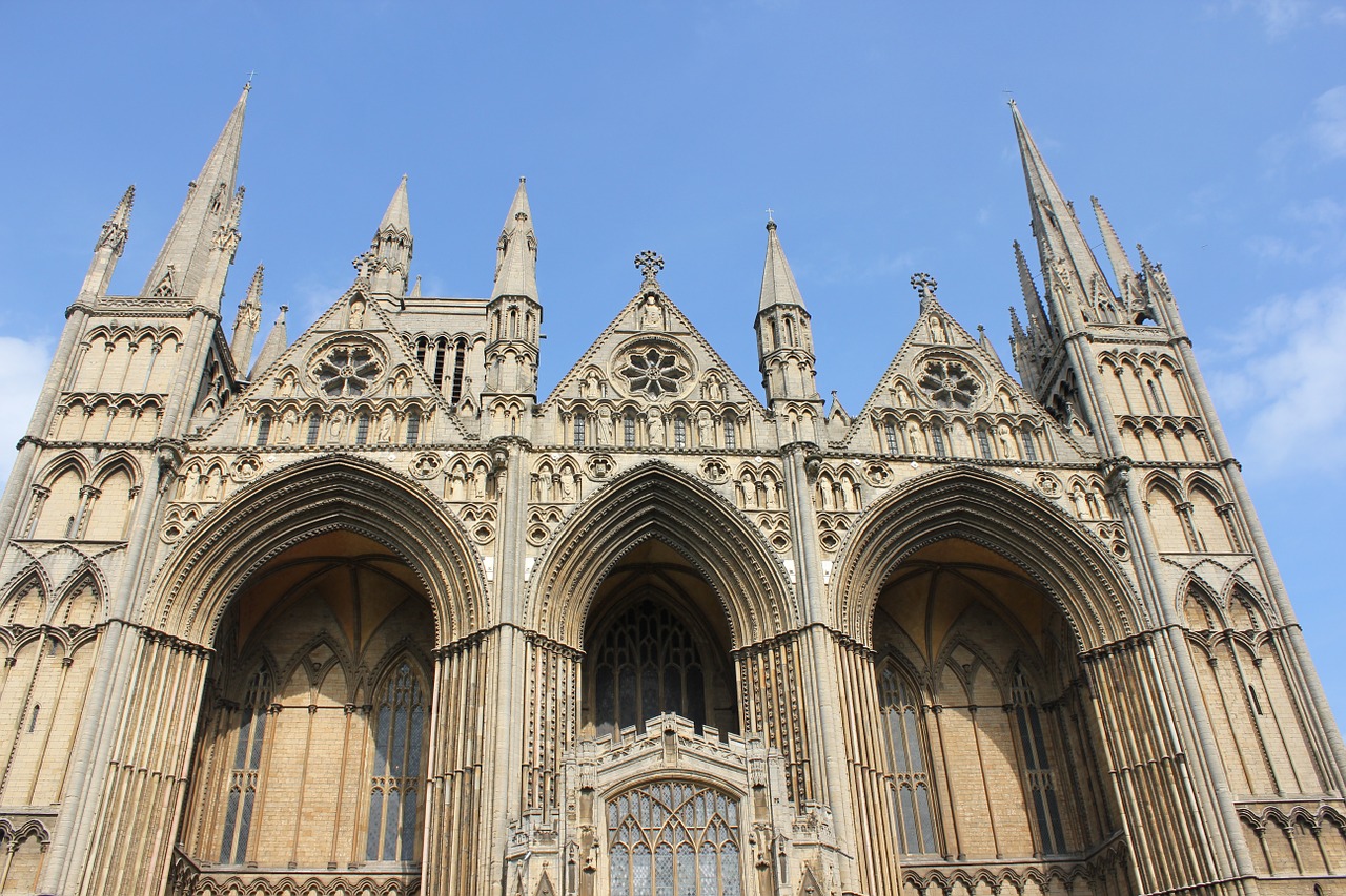 Piterboro Katedra, Uk, C, Anglija, Katedra, Cambridgeshire, Architektūra, Pastatas, Religinis, Garbinimas