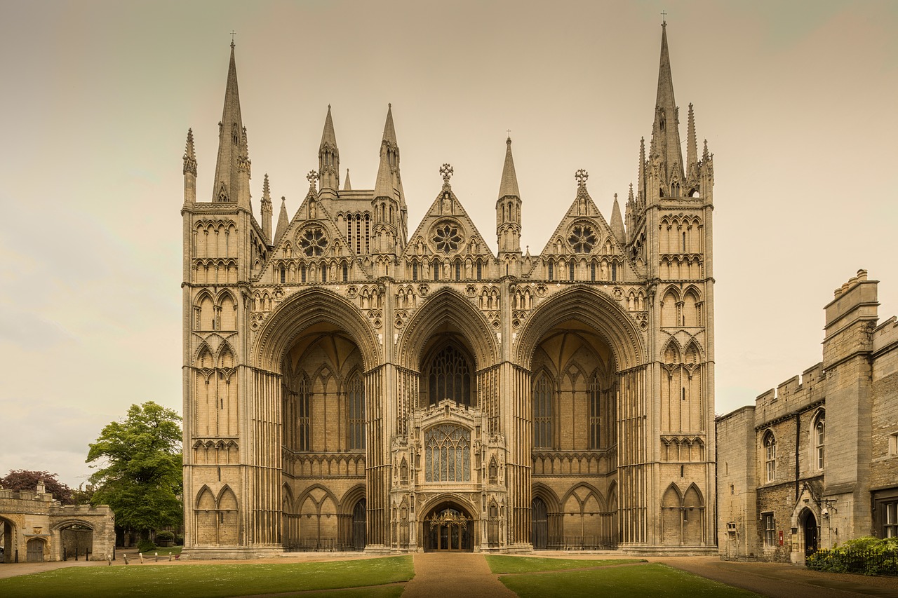 Peterborough Katedra,  Peterborough,  Katedra,  Bažnyčia,  Abbey,  Minster,  Religinis,  Religija,  Šventa,  Eksterjero