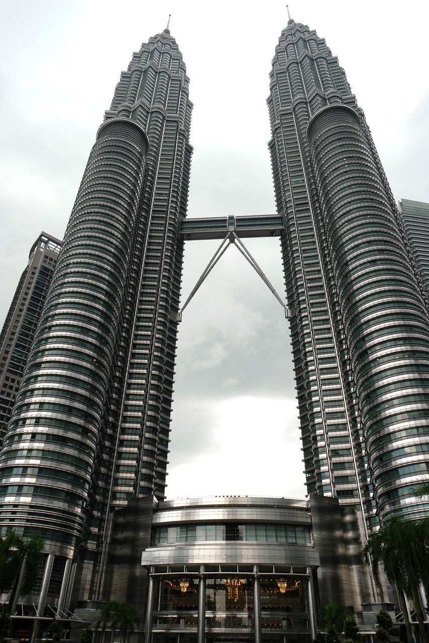 Petronos Bokštai, Kuala Lumpur, Malaizija, Pastatas, Bokštai Dvyniai, Miesto Panorama, Architektūra, Dangoraižis, Orientyras, Nemokamos Nuotraukos