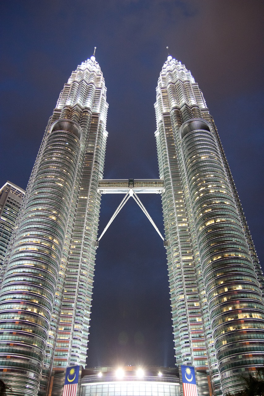 Petronos Bokštai, Kuala Lumpur, Kl, Malaizija, Klcc, Miesto Panorama, Miestas, Architektūra, Dangoraižis, Asija