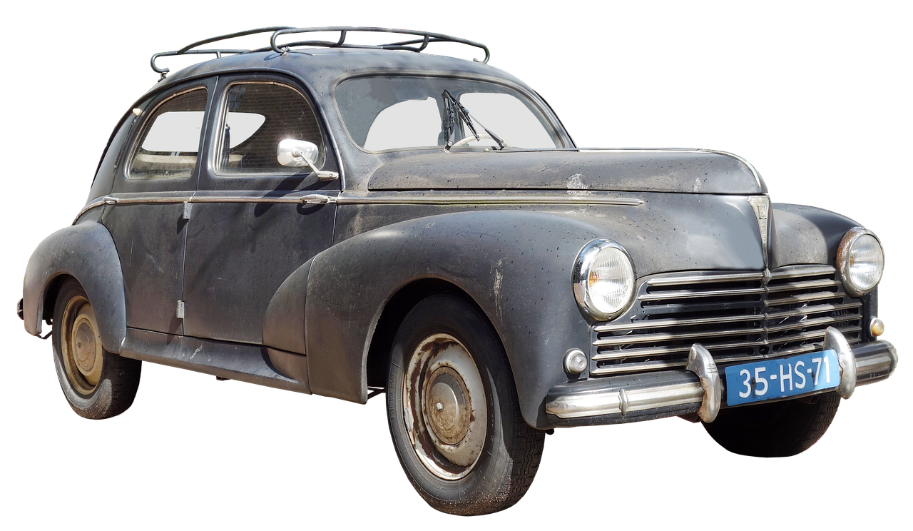 Peugeot, 203 Tipas, Modelis Nuo 1948 Iki 1954, Oldtimer, Automatinis, Senas Automobilis, Juoda, Automobiliai, Eismas, Retro