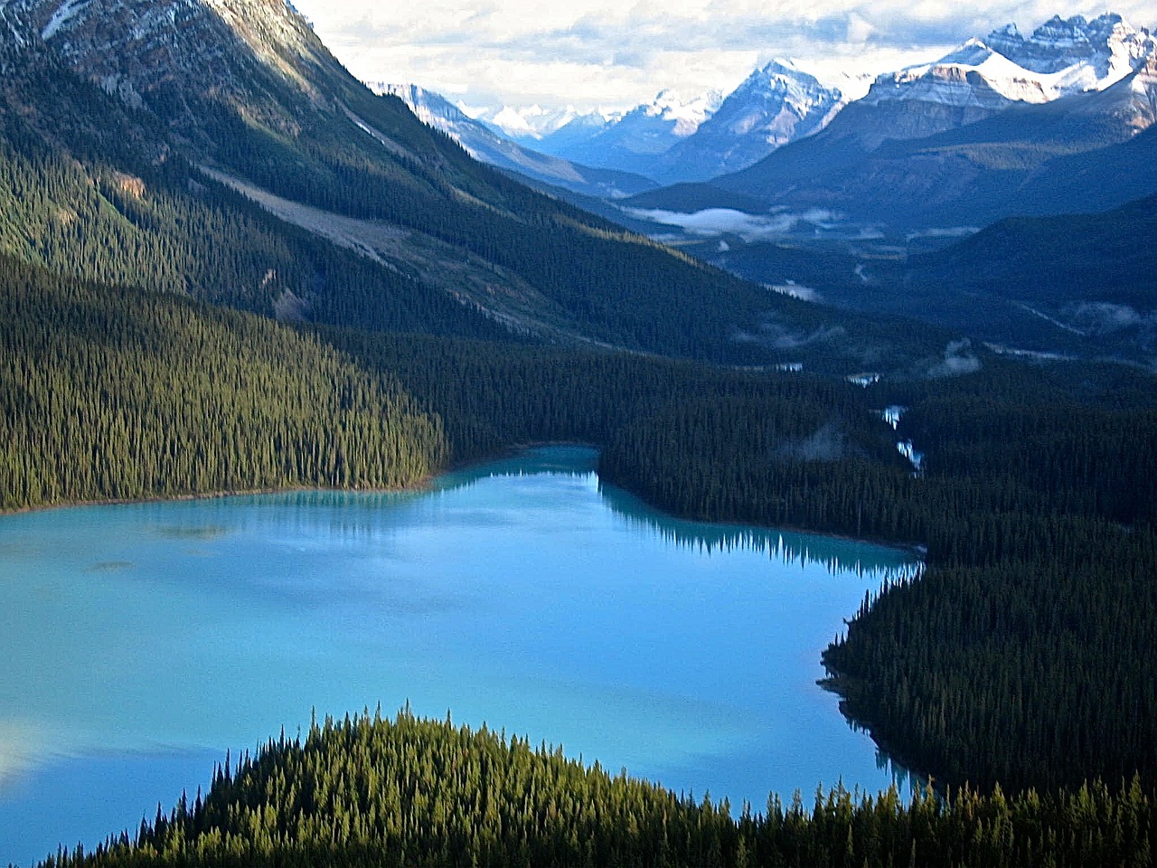 Peyto Ežeras, Alberta, Kanada, Kelionė, Kraštovaizdis, Vanduo, Gamta, Kalnas, Turizmas, Parkas