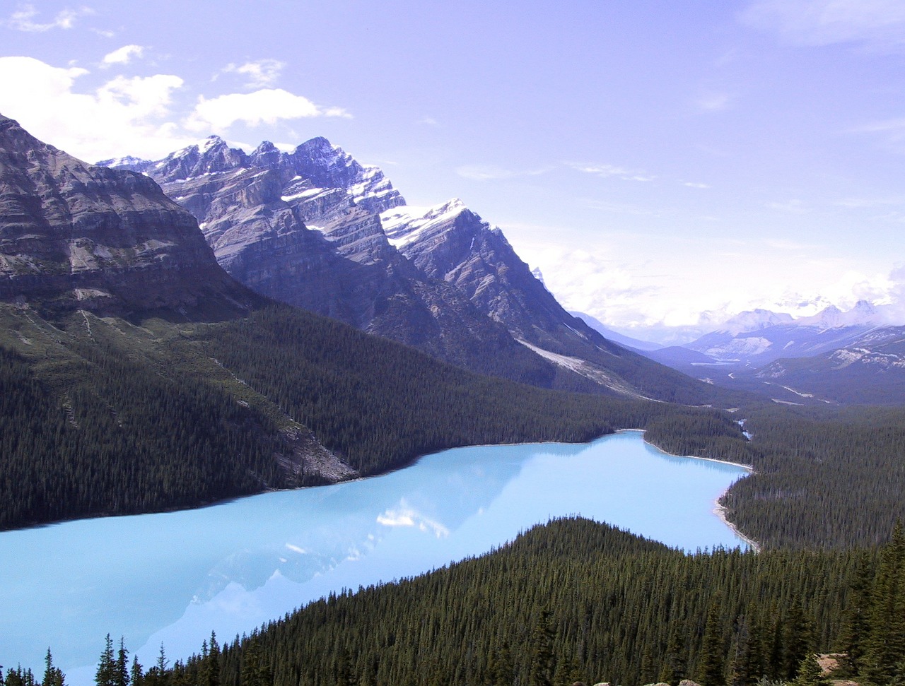 Peyto Ežeras, Banff, Alberta, Kalnas, Parkway, Kanada, Kraštovaizdis, Parkas, Gamta, Natūralus