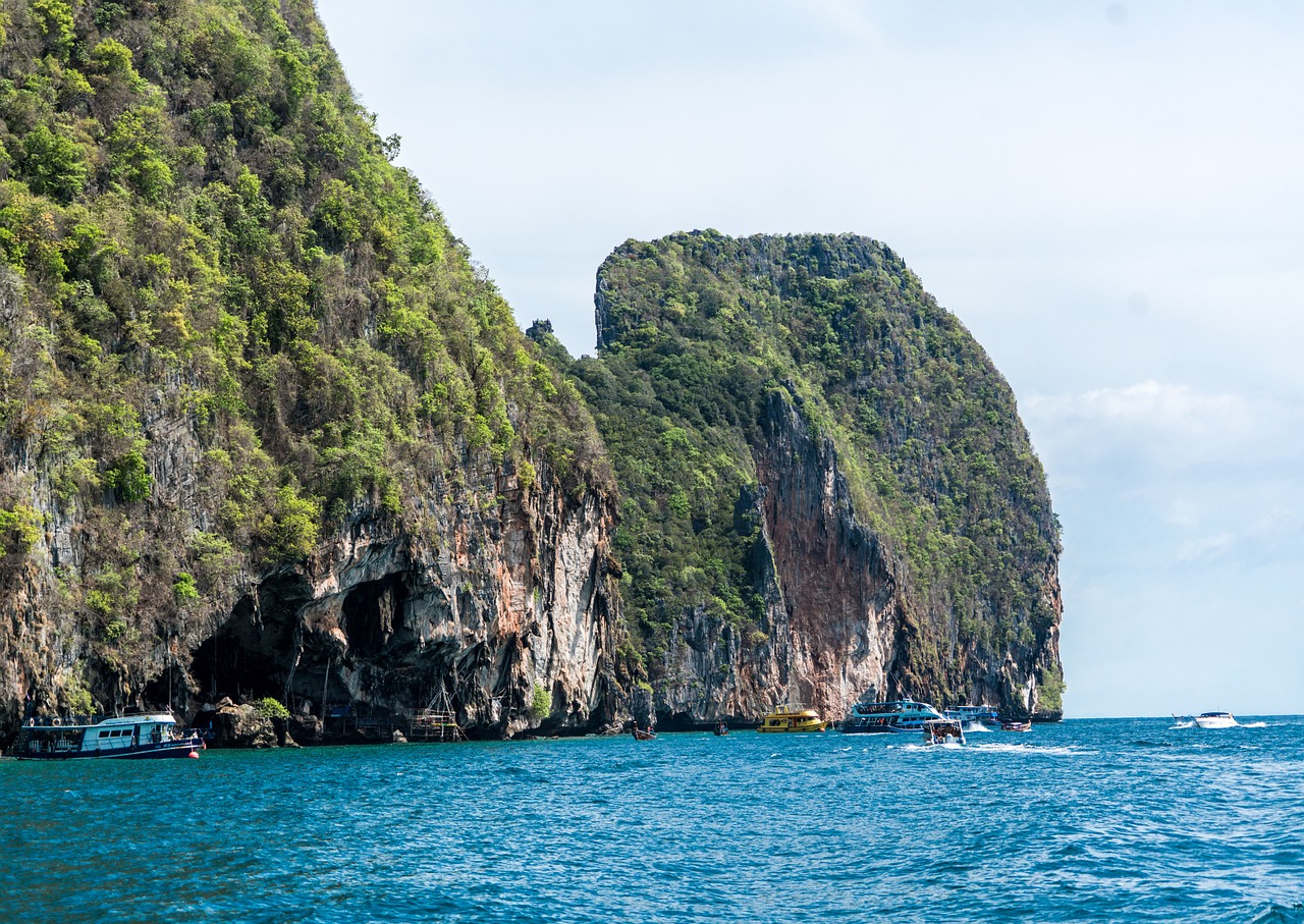 Phi Phi Island Tour, Phuket, Tailandas, Jūra, Vanduo, Turizmas, Gamta, Kalnai, Akmenys, Kraštovaizdis