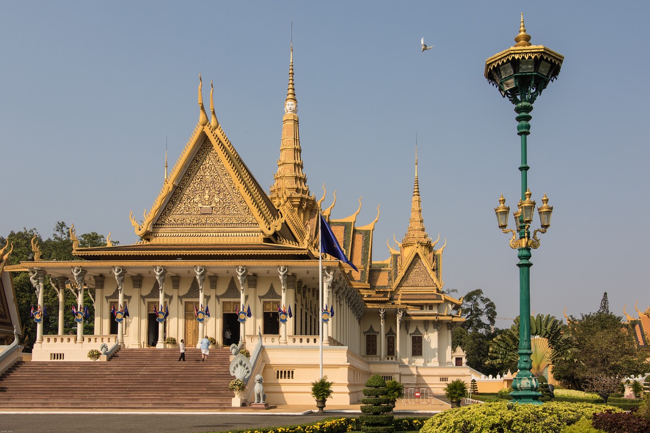 Phnom Penh, Karališkasis Rūmai, Kambodža, Asija, Rūmai, Architektūra, Pastatas, Kelionė, Lankytinos Vietos, Nemokamos Nuotraukos