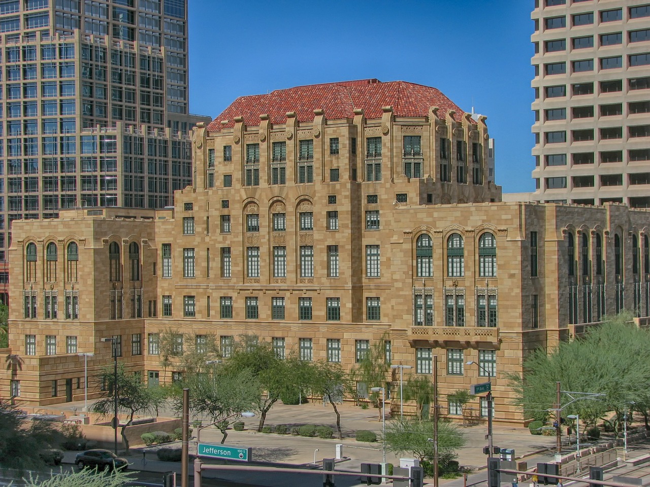 Phoenix, Arizona, Miestas, Miestai, Miesto, Panorama, Teismo Rūmai, Architektūra, Pastatai, Centro