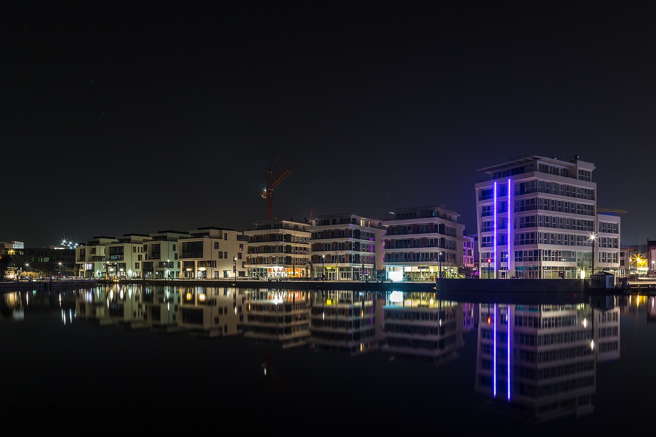 Phoenix Ežeras Dortmundas, Ilga Ekspozicija, Dortmundas, Žibintai, Žvaigždė, Vanduo, Veidrodis, Nemokamos Nuotraukos,  Nemokama Licenzija