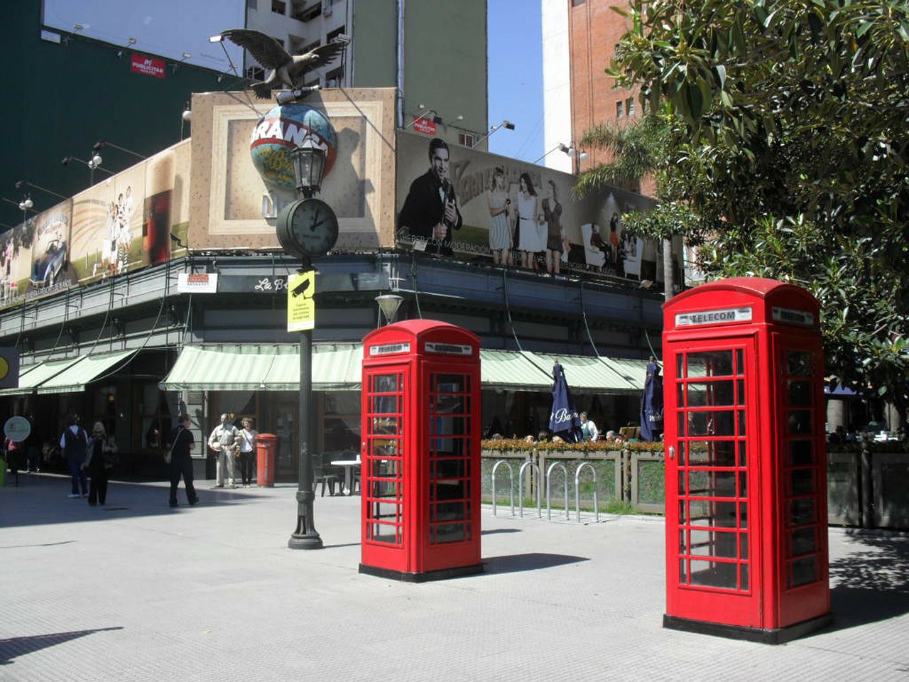 Telefono Budele, Raudona, Telefonas, Buenos Airės, Kvadratas, Atvirukas, Viešoji Aikštė, Argentina, Nemokamos Nuotraukos,  Nemokama Licenzija