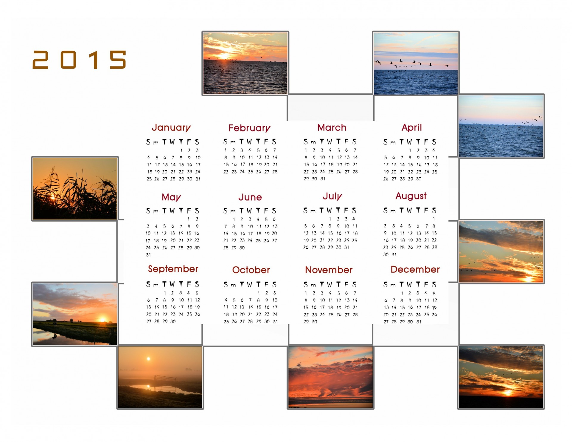 2015 M.,  Kalendorius,  Planuotojas,  Apdaila,  Metai,  Mėnuo,  Mėnesių,  Duomenys,  Nuotrauka,  Gamta