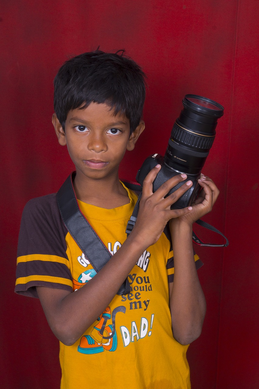 Fotografas, Berniukas, Indijos, Mielas, Fotografija, Fotoaparatas, Studija, Įranga, Objektyvas, Nemokamos Nuotraukos