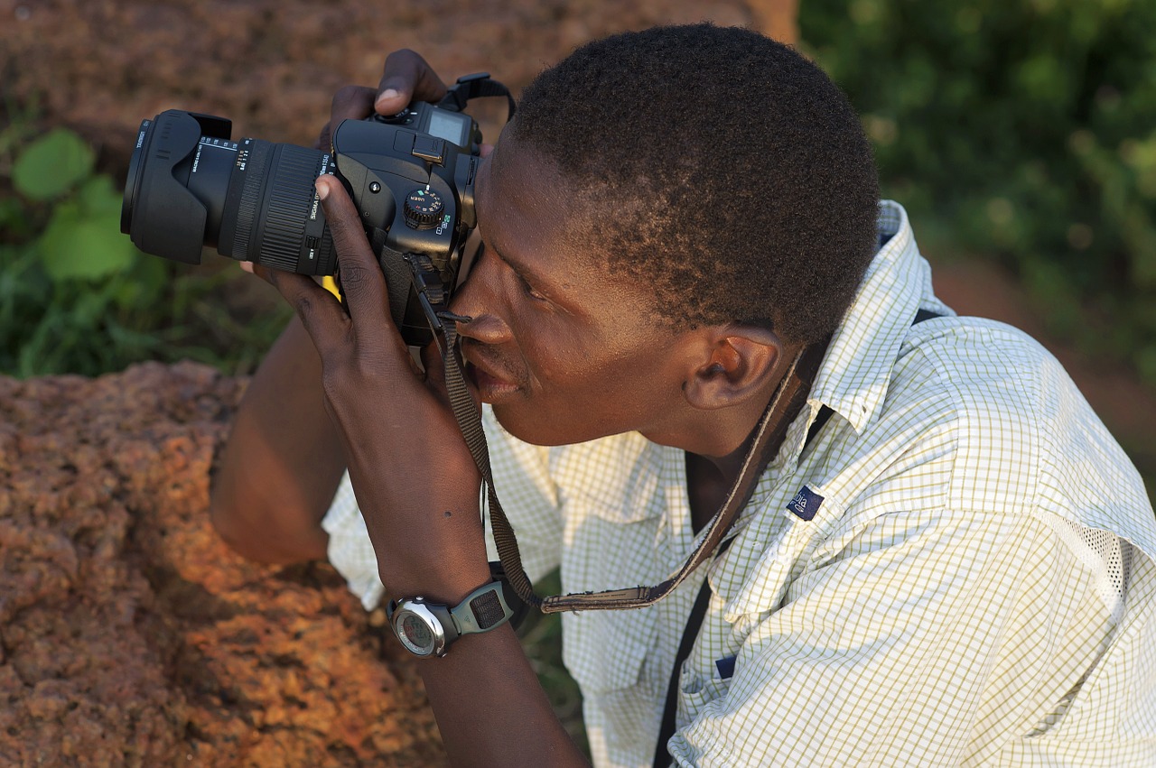 Fotografas, Fotografija, Afrikos, Afrika, Nuotrauka, Šaudyti, Fotografuoti, Juoda, Nemokamos Nuotraukos,  Nemokama Licenzija