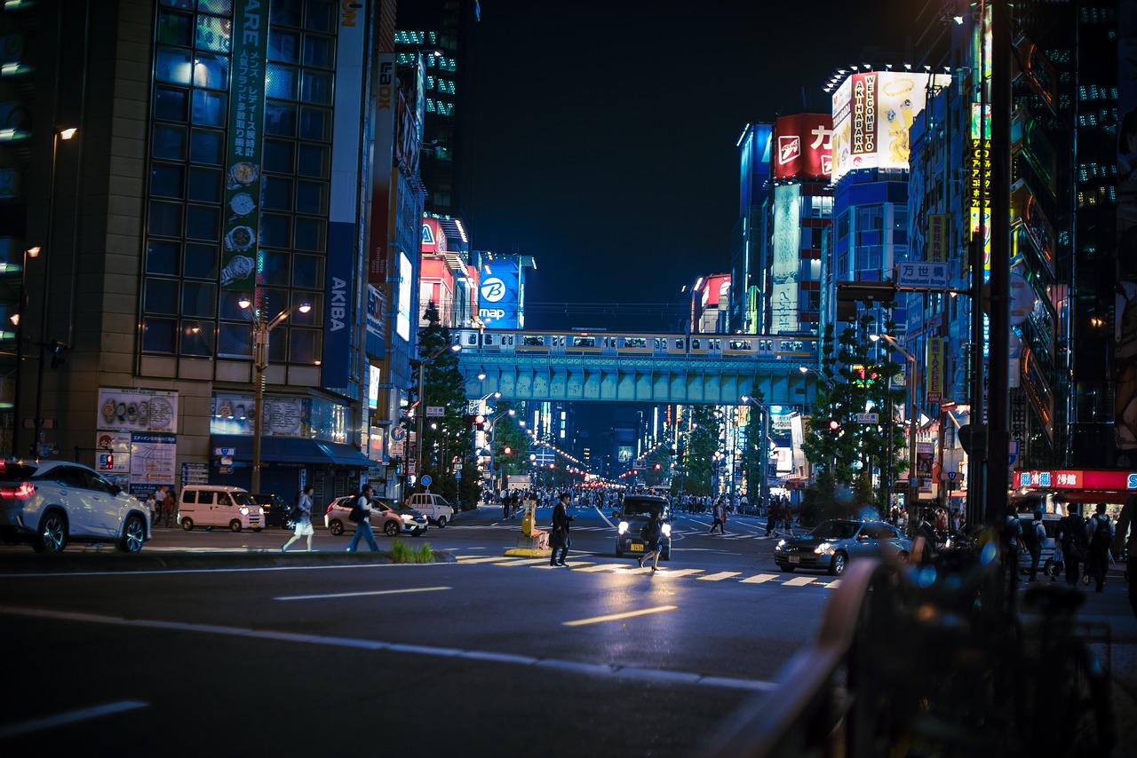 Fotografijos,  Nuotrauka,  Photoshop,  Tiltas,  Naktis,  Sony,  50Mm,  Tokyo,  Akihabara,  Shibuya