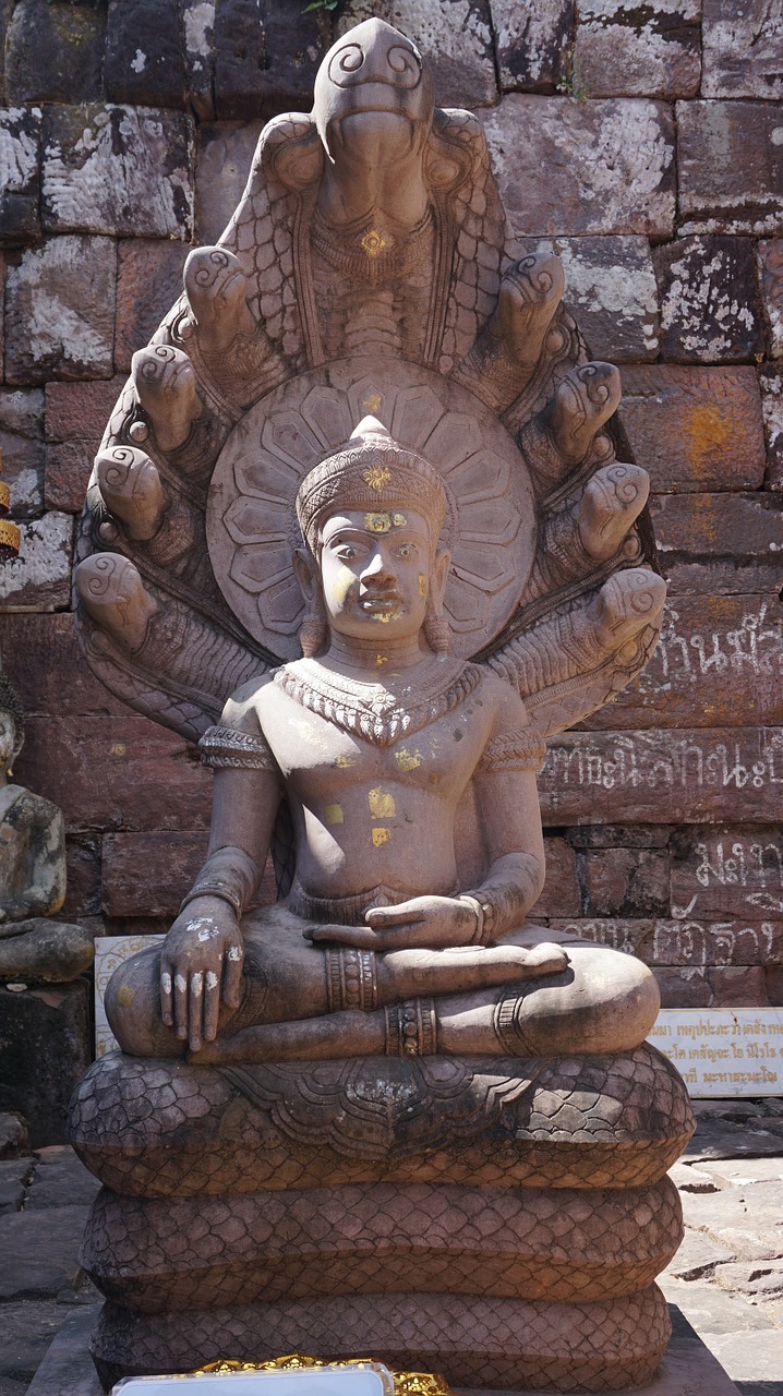 Phu Pek, Budos Statula, Durys Ir Langai, Gyvatė, Senovės, Sakon Nakhon, Budizmas, Priemonė, Tailandas, Piligrimystė
