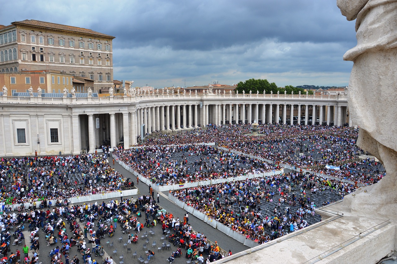 Piazza, Roma, Roma Capitale, Istorija, Paminklas, San Pietro, Popiežius, Italy, Žmonės, Ištikimas