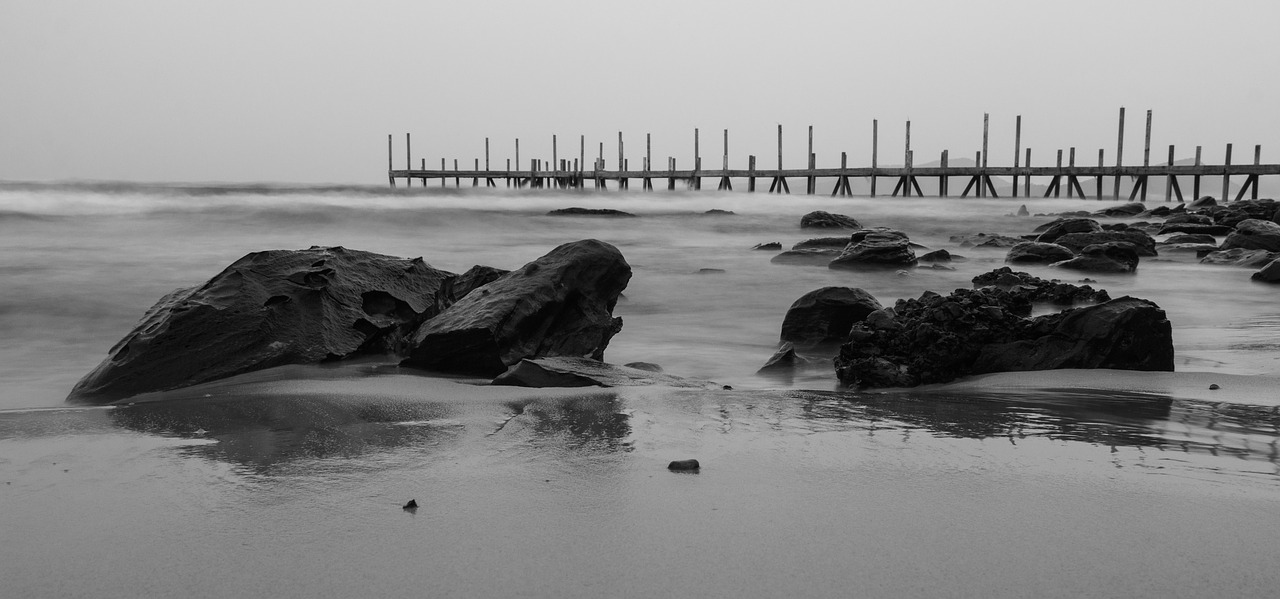 Pier,  Žvyruotas,  Papludimys,  Vakare,  Dangus,  Pusė,  Volas,  Sala,  Rojus,  Hamakas