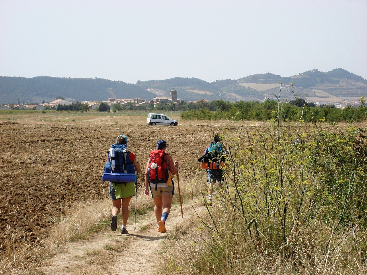 Piligrimai, St James Kelias, Camino Santiago, Galicia, Vaikščioti, Laukas, Kelias, Walker, Gamta, Vaikščioti