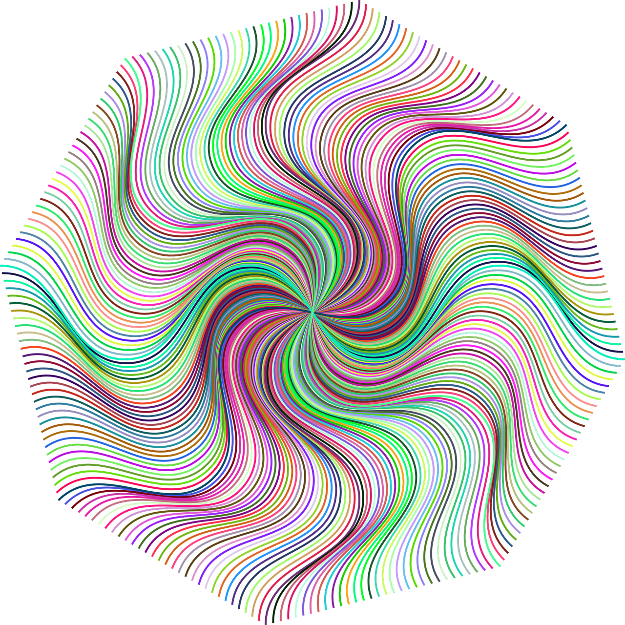 Pinwheel, Sūkurys, Maelstrom, Sūkurinė Vonia, Ciklonas, Gėlė, Gėlių, Abstraktus, Geometrinis, Line Art